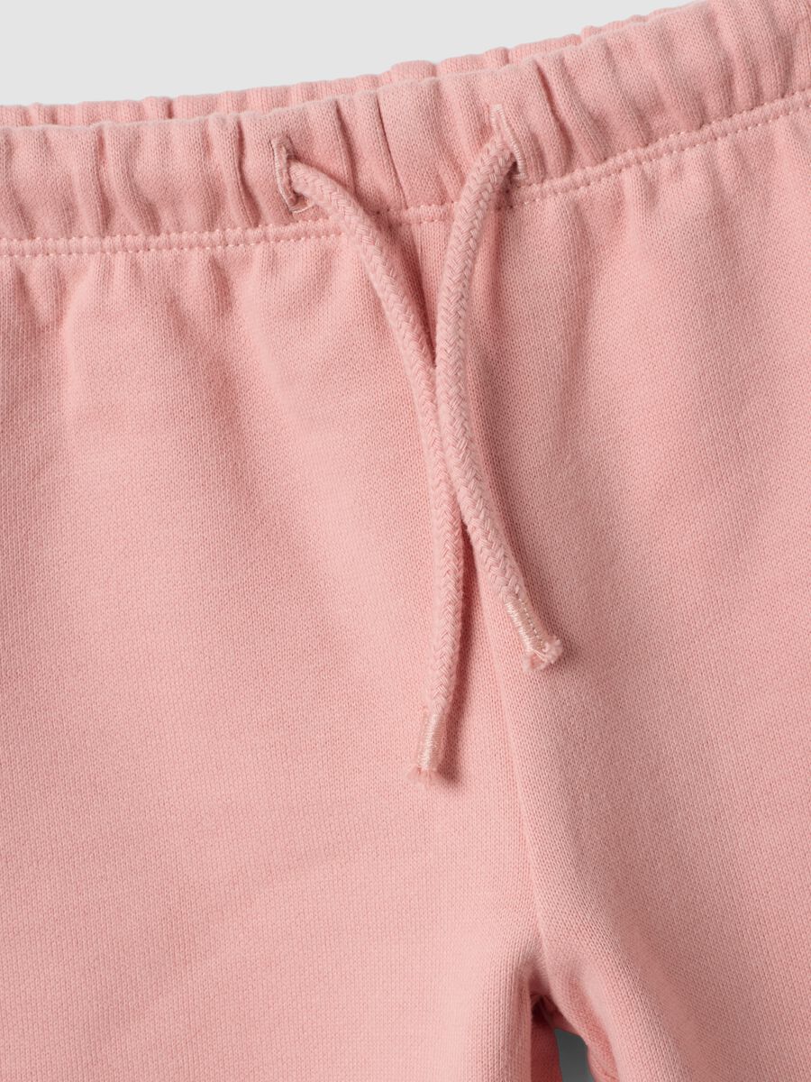 Completo rosa in puro cotone con felpa girocollo_3