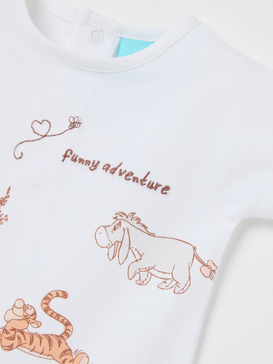 White bodysuit in organic cotton with Winnie the Pooh print_2