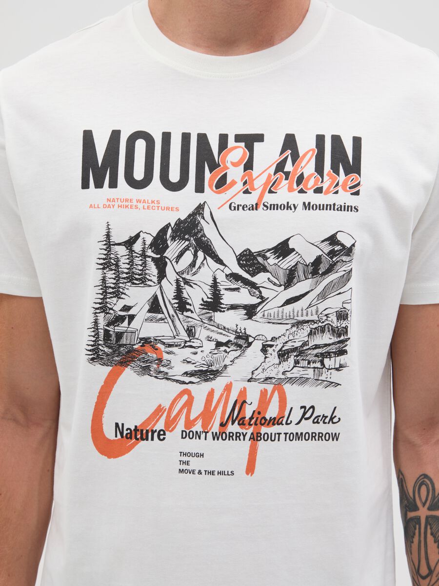 Men's regular fit white pure cotton T-shirt_2