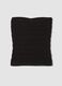 Black pure cotton bandeau knit top_0