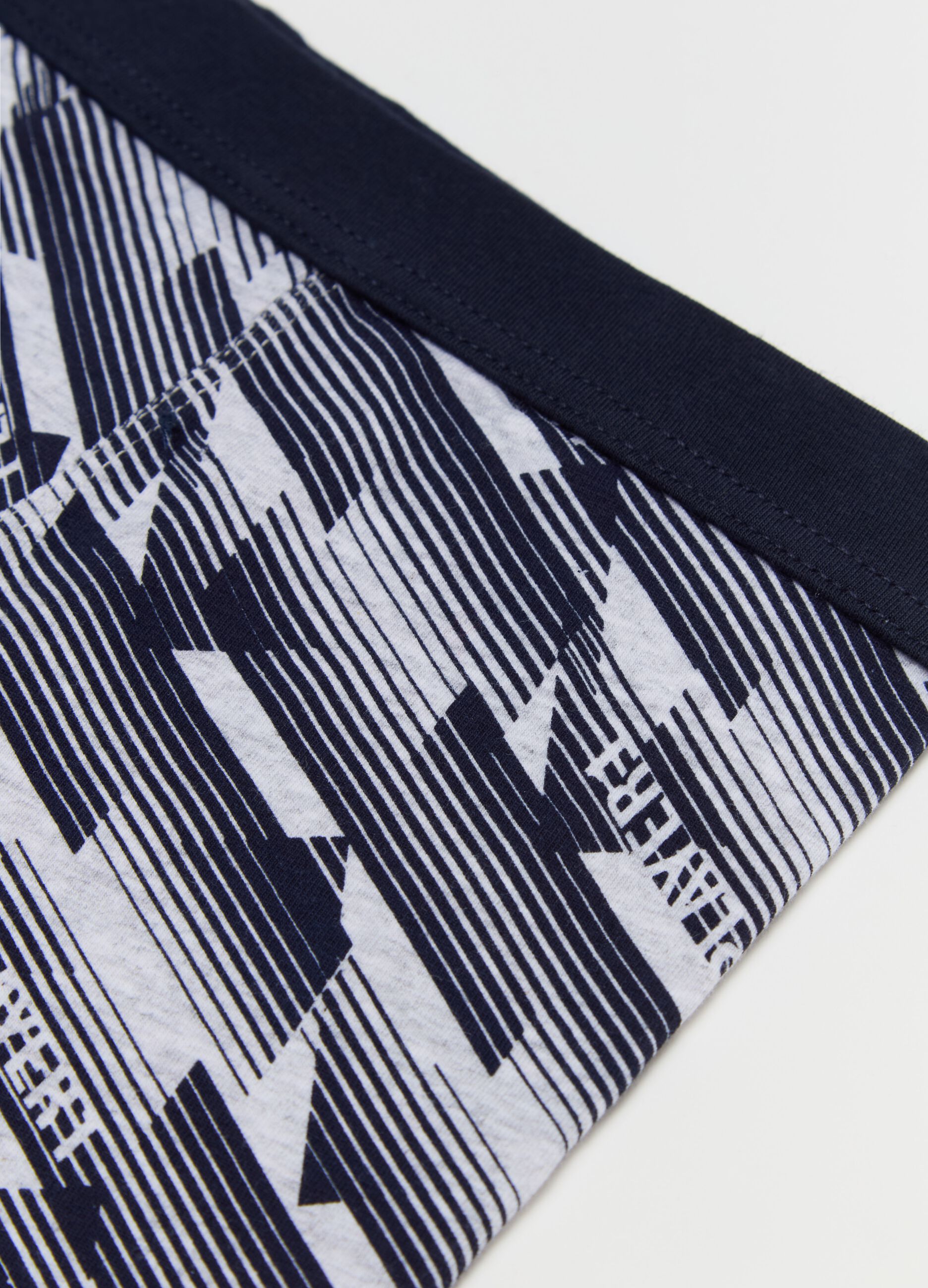 Stretch cotton printed boxers