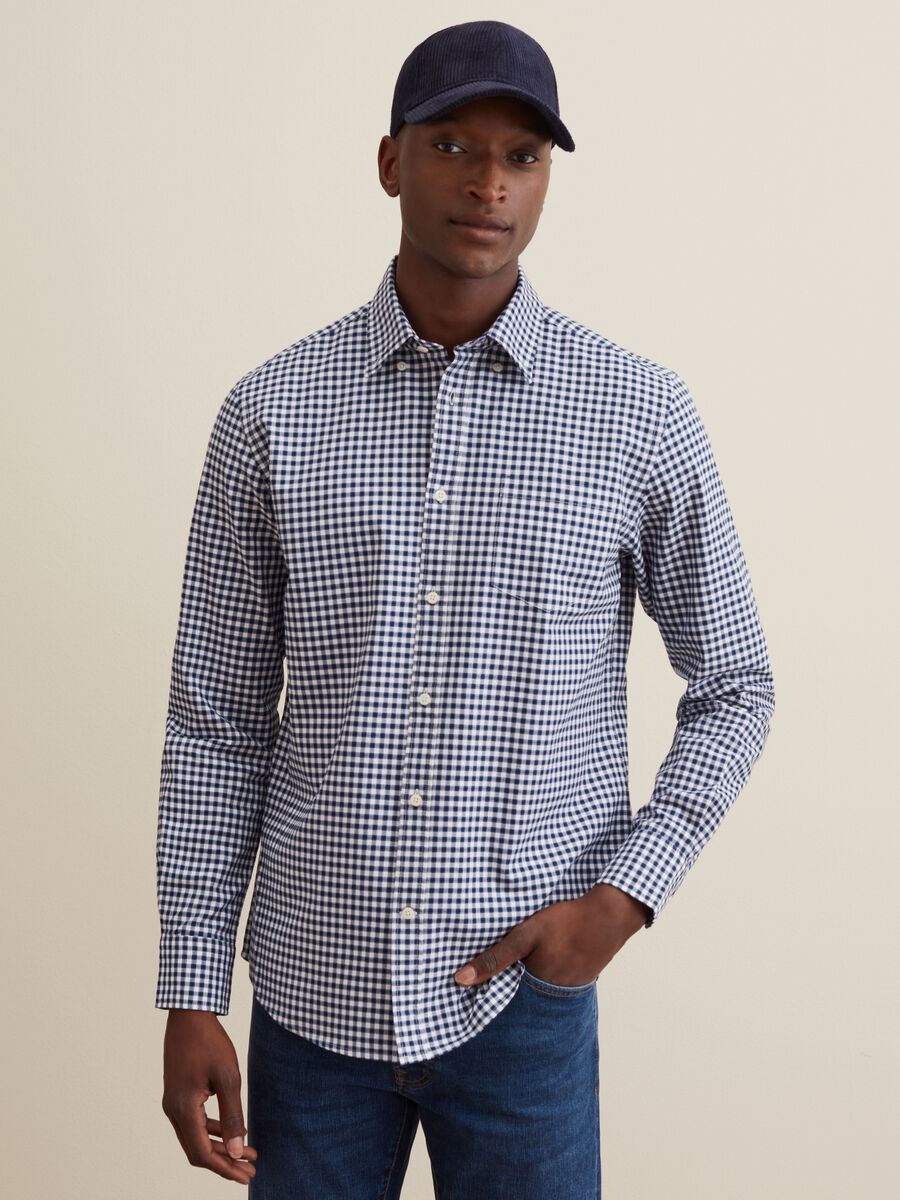 Camicia in cotone oxford fantasia vichy_3