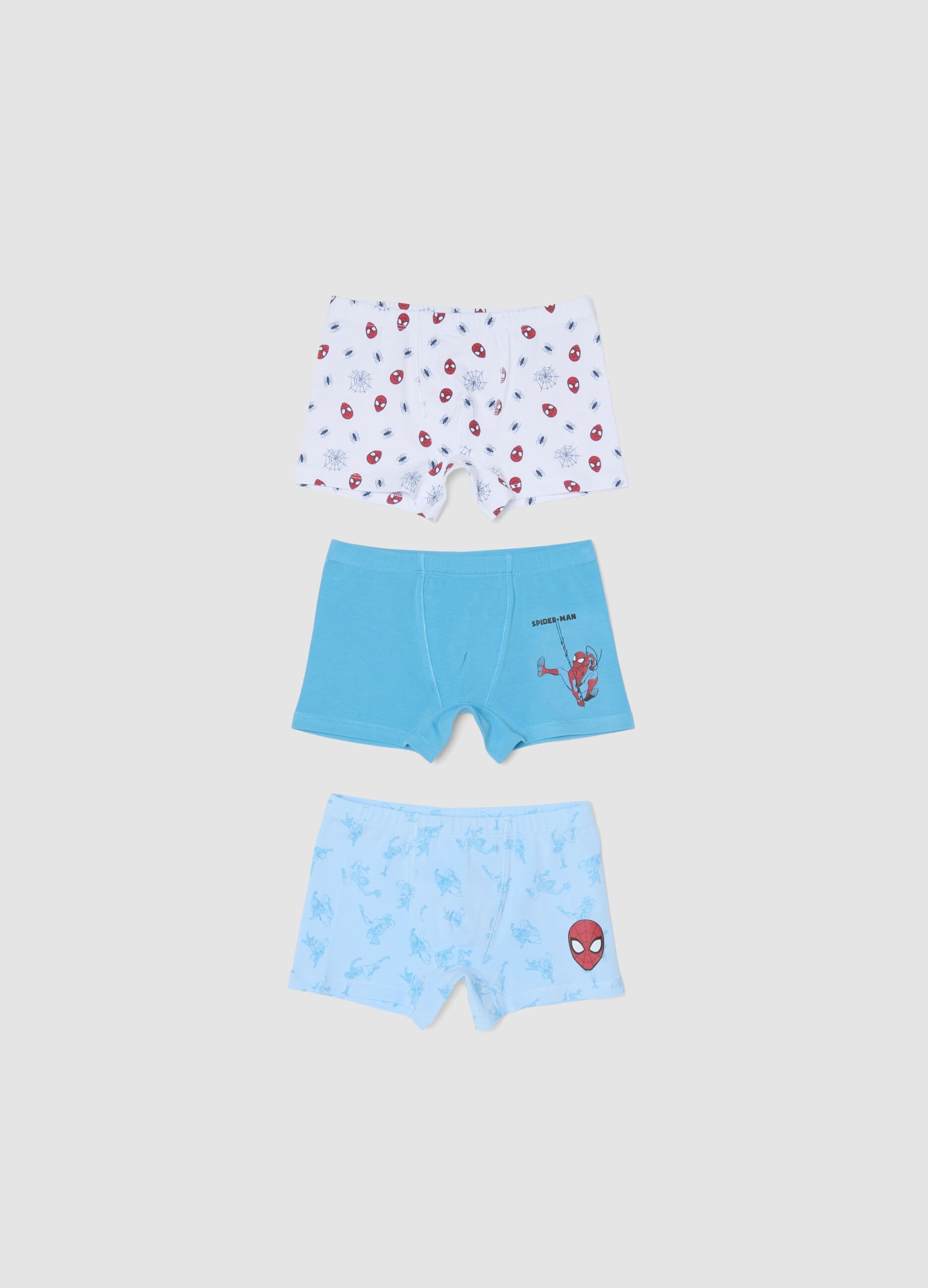 3-pack of light blue organic cotton boxer shorts