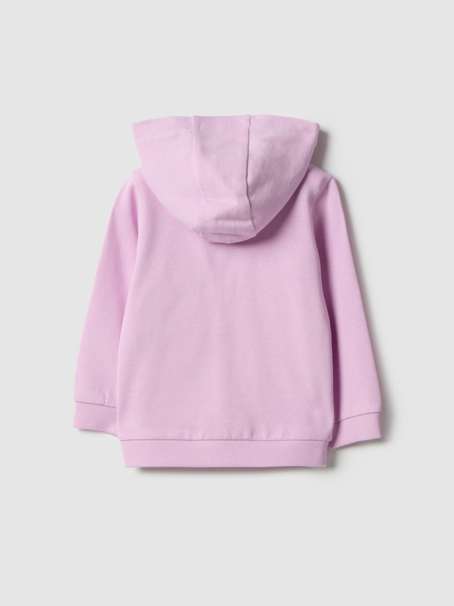 Purple hoodie for girls in pure cotton regular fit_1