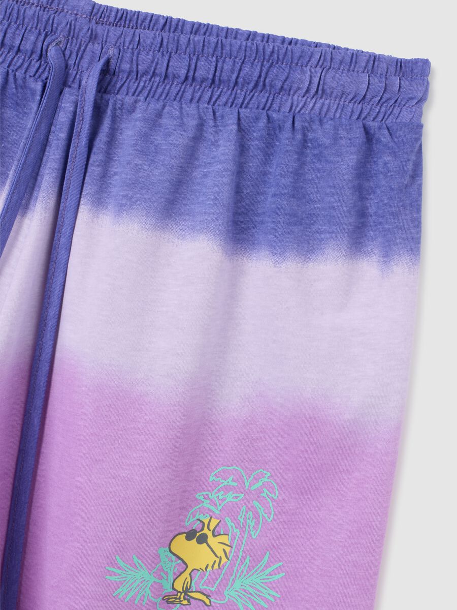Women's pure cotton purple pyjama set regular fit with Snoopy print_1