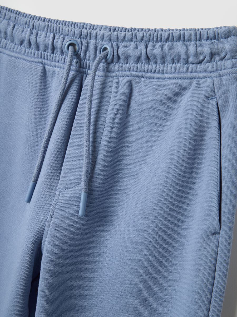 Kids' Blue Jogger Pants in Pure Cotton Regular Fit_2