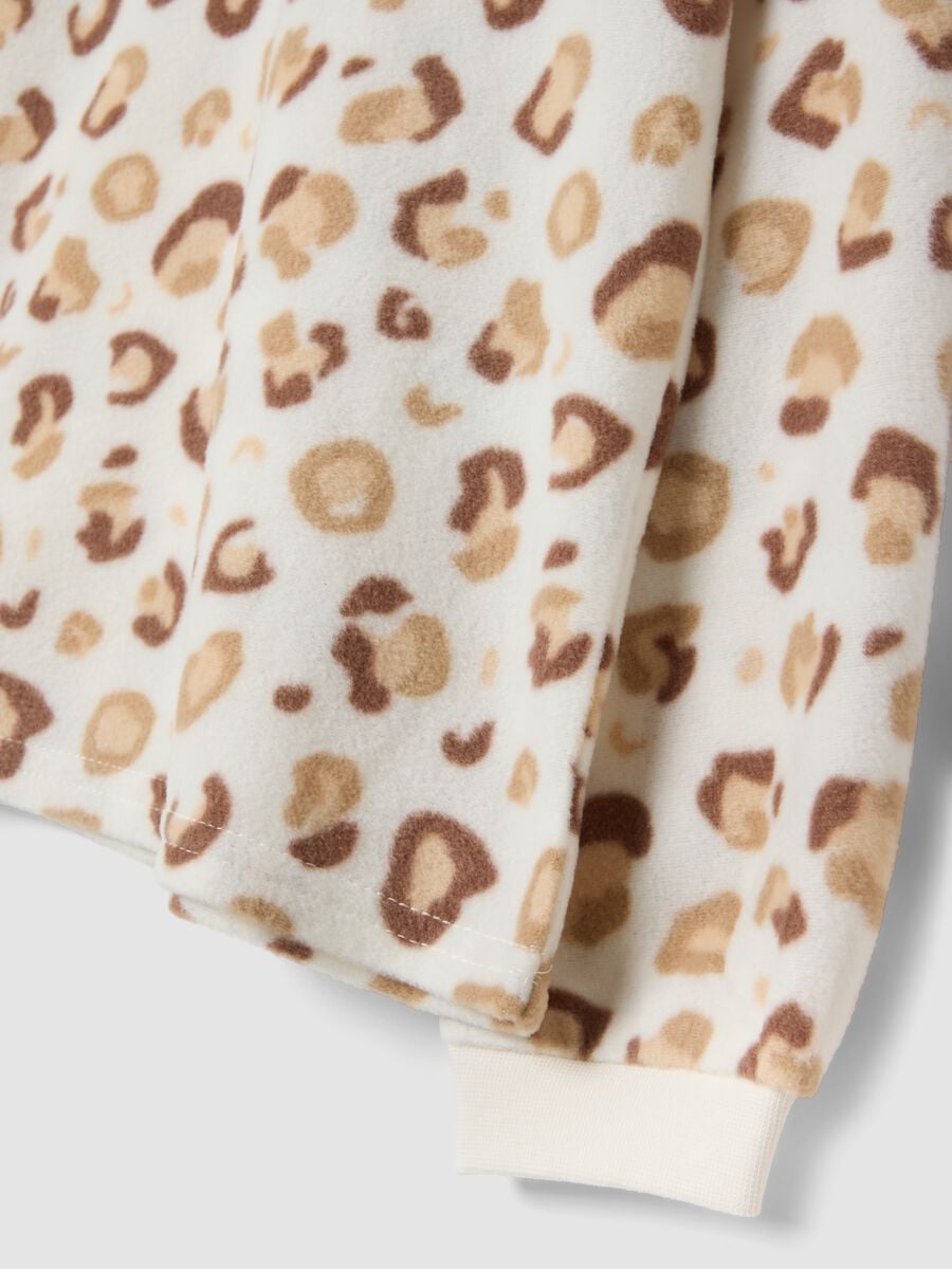 White animal-print crew-neck pyjamas_2