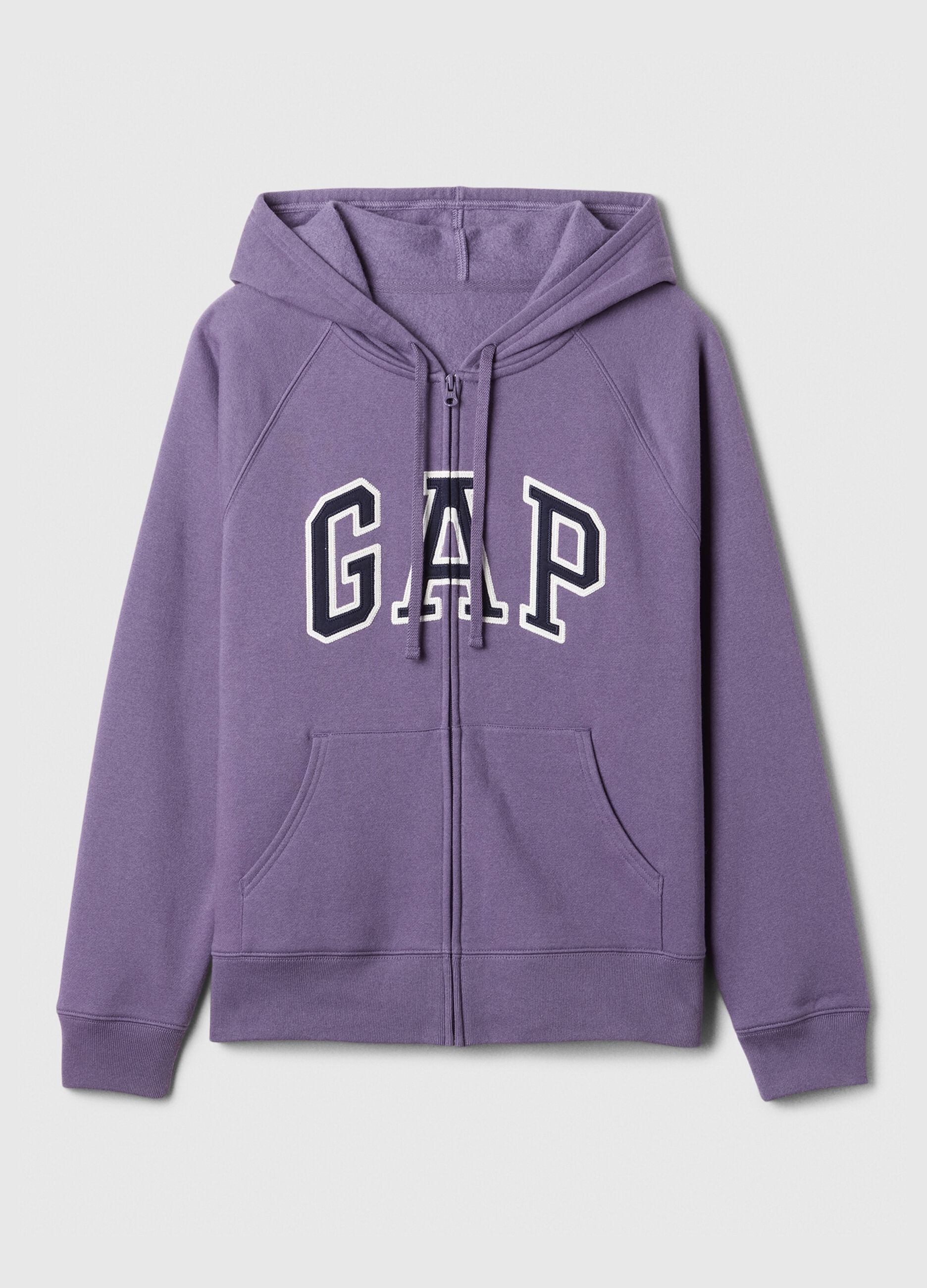 Sweatshirt with hood and logo embroidery