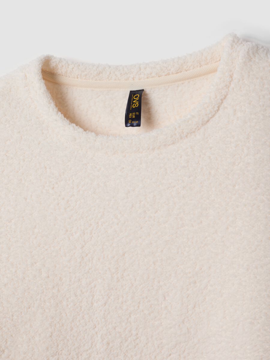 White stretch crew-neck pyjamas_5