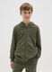 Boys' pure cotton green hoodie regular fit_0
