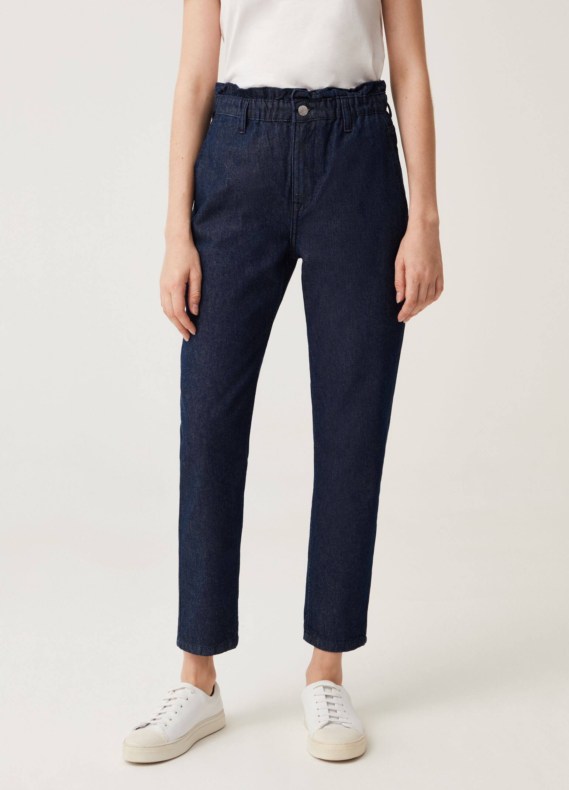 Jeans slouchy in cotone_1