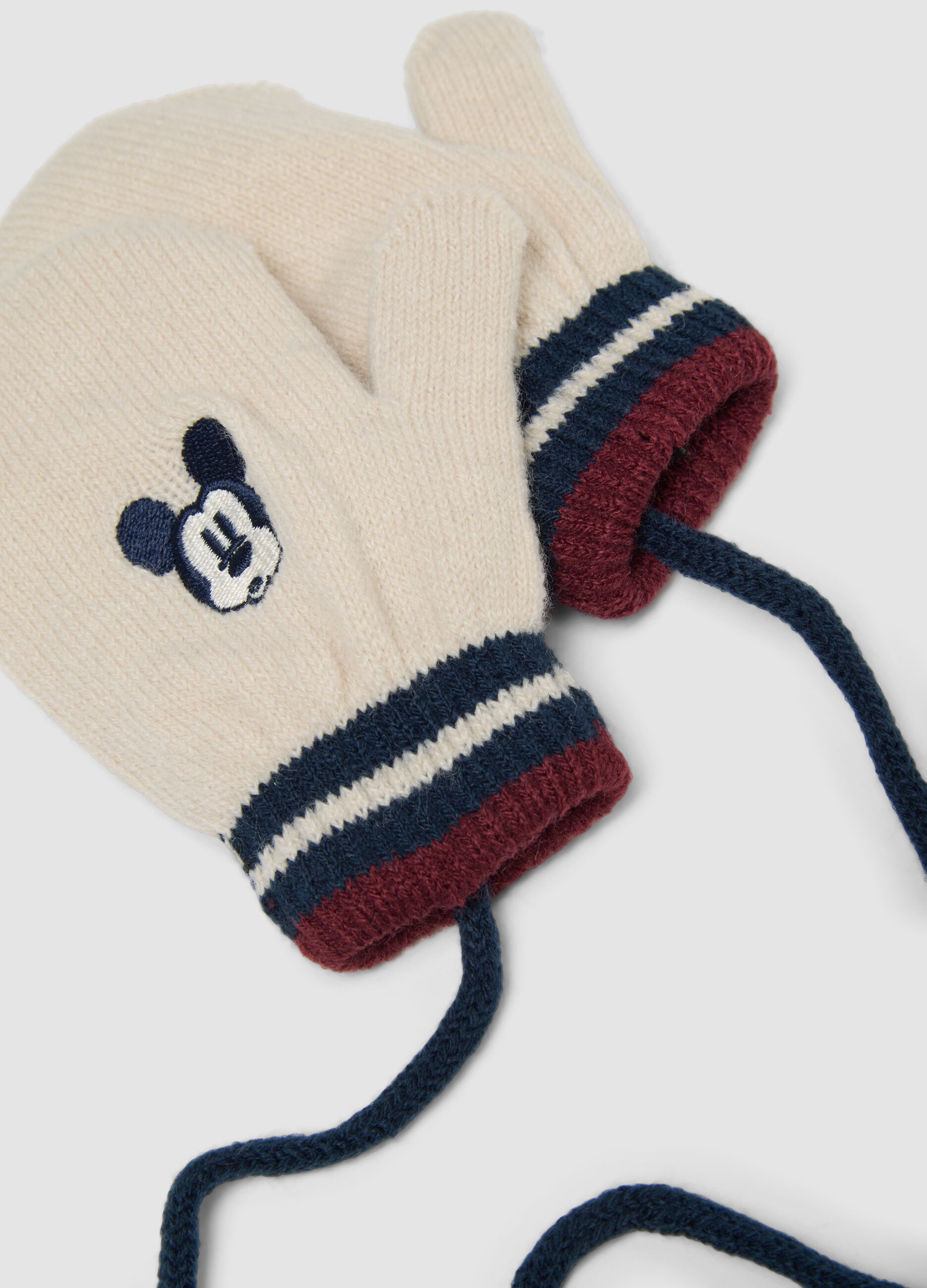 Set cappello e muffole multicolor con ricami Mickey & Friends