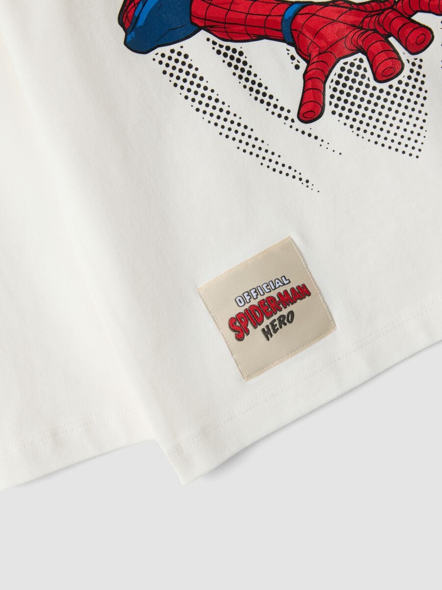 T-shirt bianca in puro cotone con girocollo Marvel Spider-Man_2