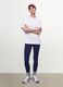 Blue Slim Fit Stretch Cotton Leggings_0