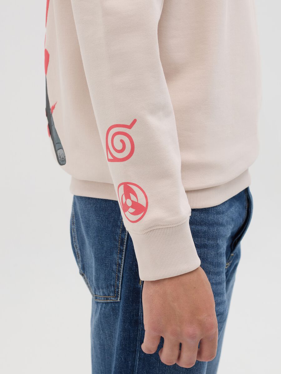 Beige Long Sleeve Manga Shirt with Naruto Shippuden Logo_2