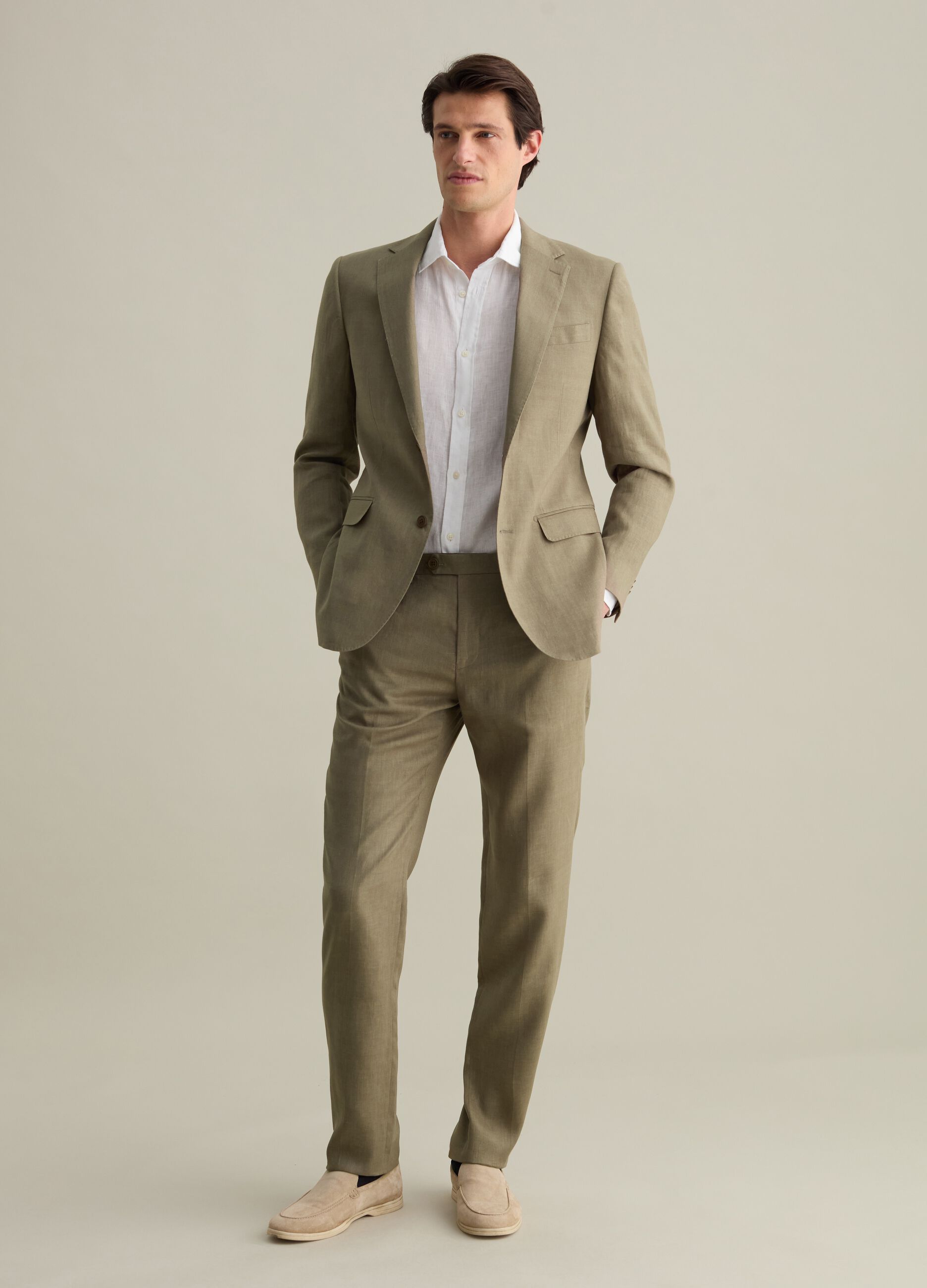 Pantaloni regular fit in lino Contemporary