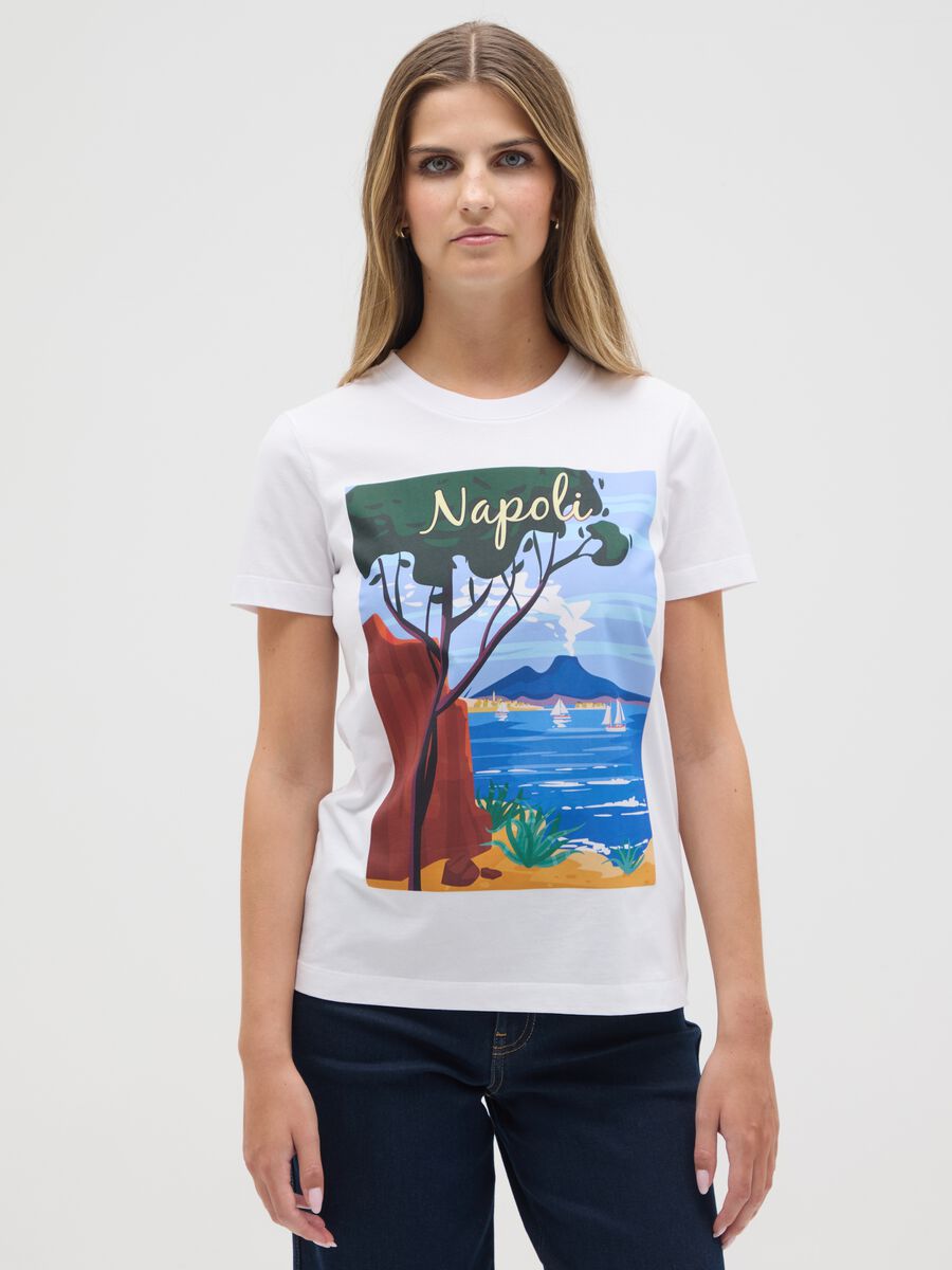 Women's pure cotton white T-shirt_0