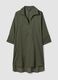 Green pure organic cotton kaftan with V-neck_0