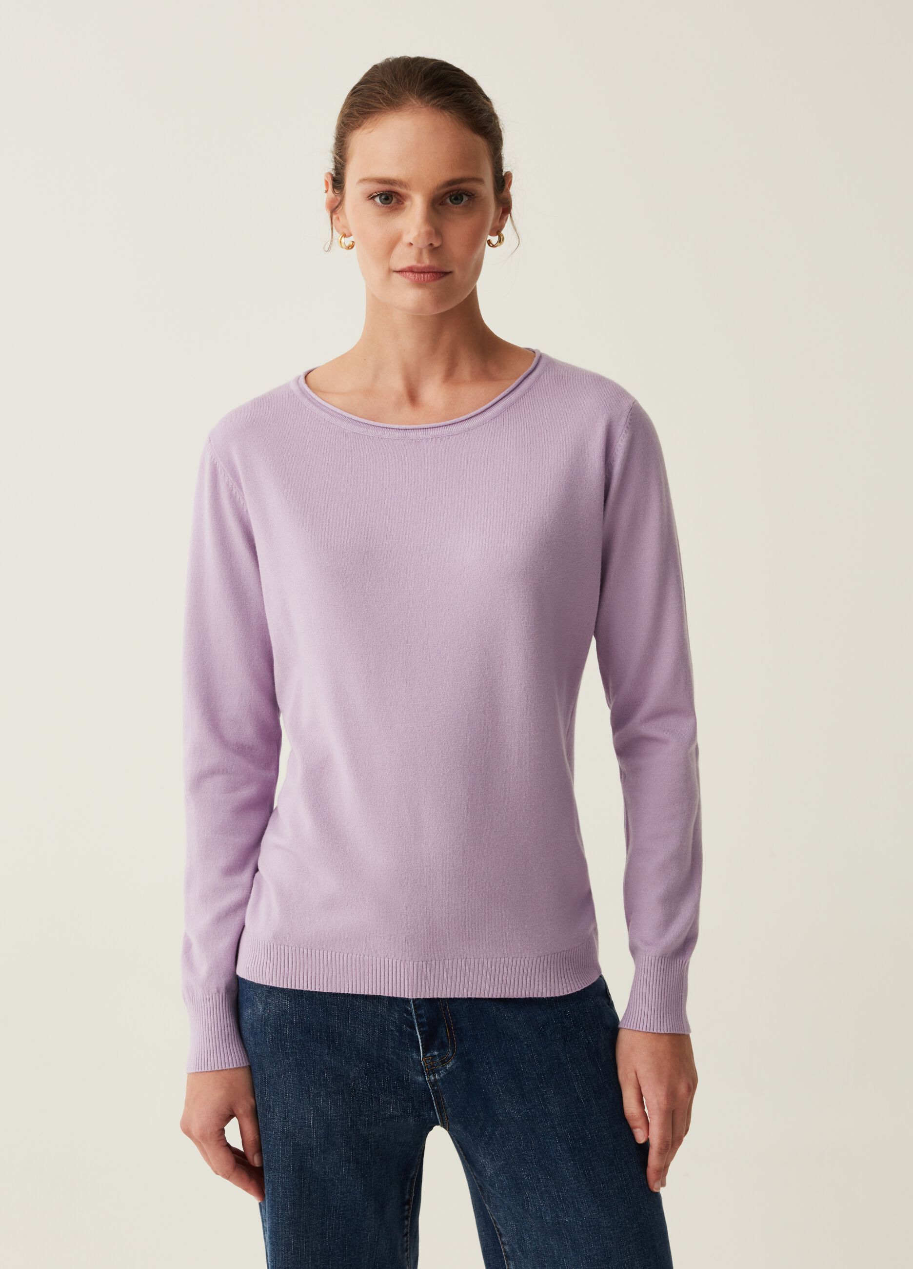 Maglia girocollo a maniche lunghe_1