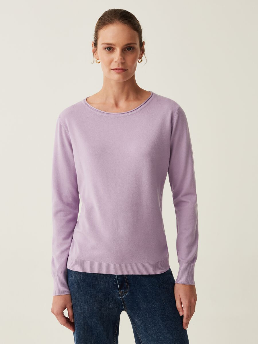 Maglia girocollo a maniche lunghe_1
