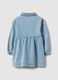 Vestito in misto cotone azzurro da bimba regular fit con colletto_1