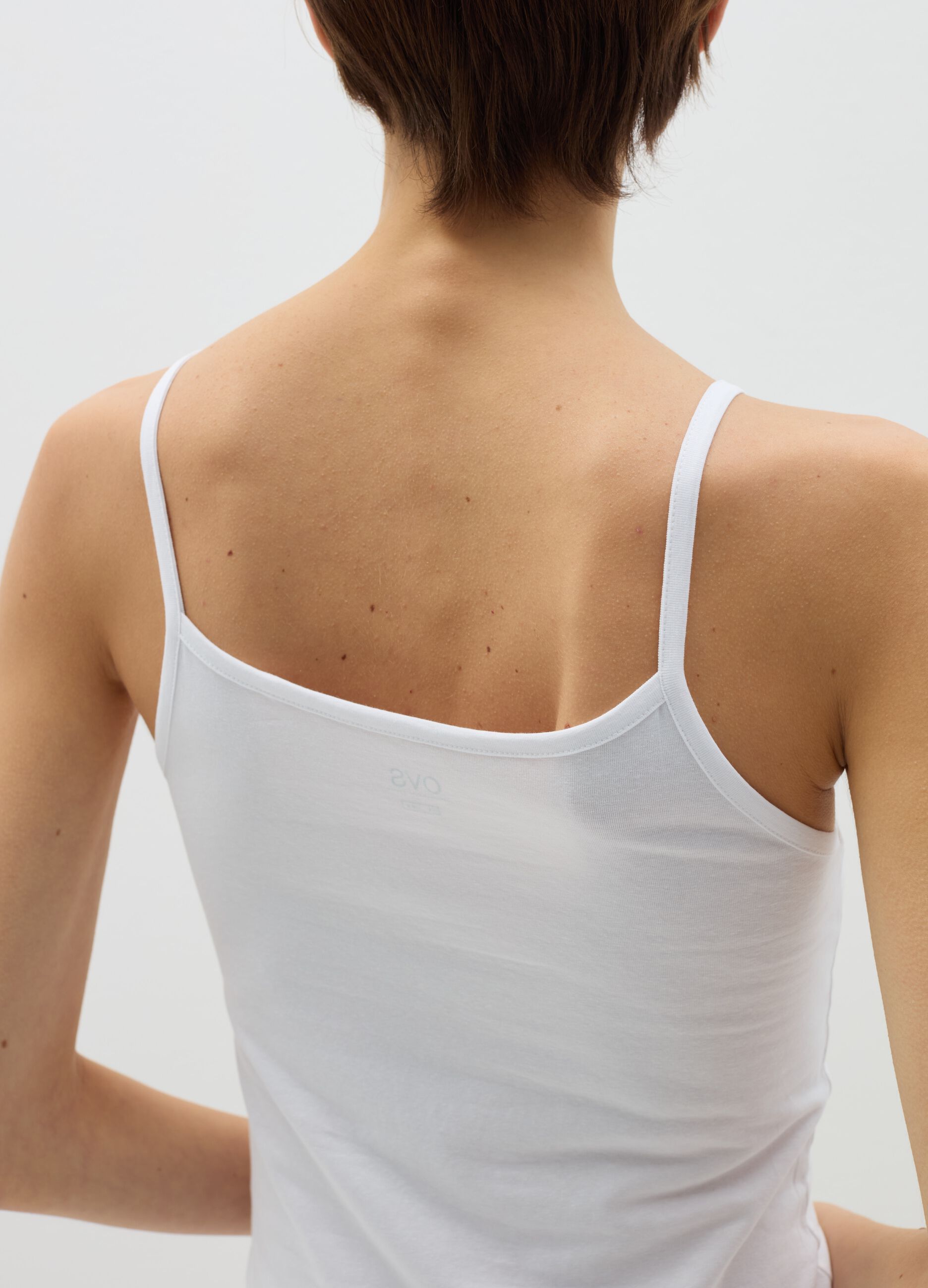 Two-pack stretch cotton vests