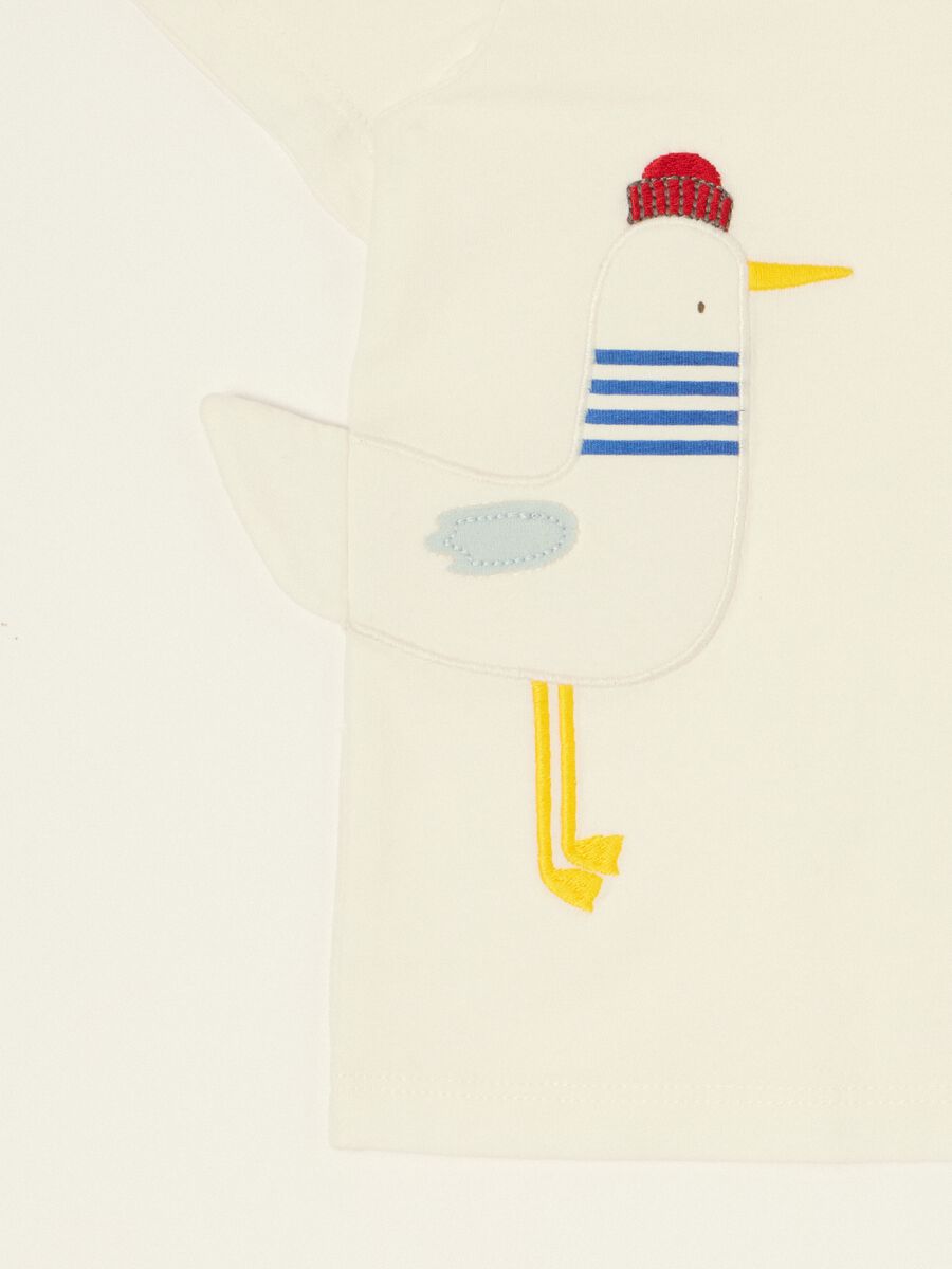 Baby White Stretch Cotton Polo Shirt, Regular Fit_1