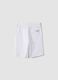 Shorts in puro cotone bianchi da bambino regular fit_1