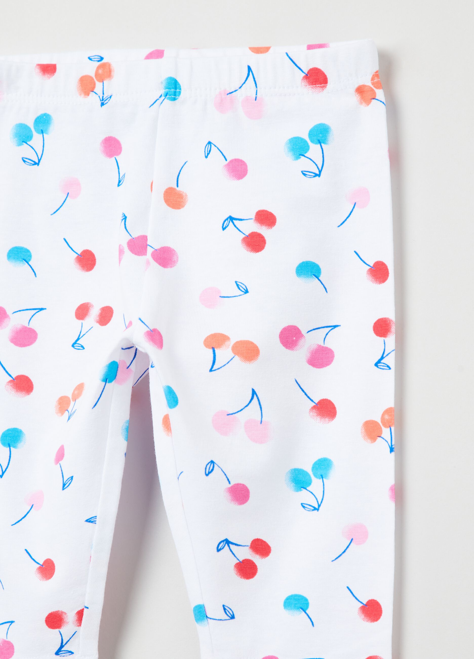 Jersey leggings with print