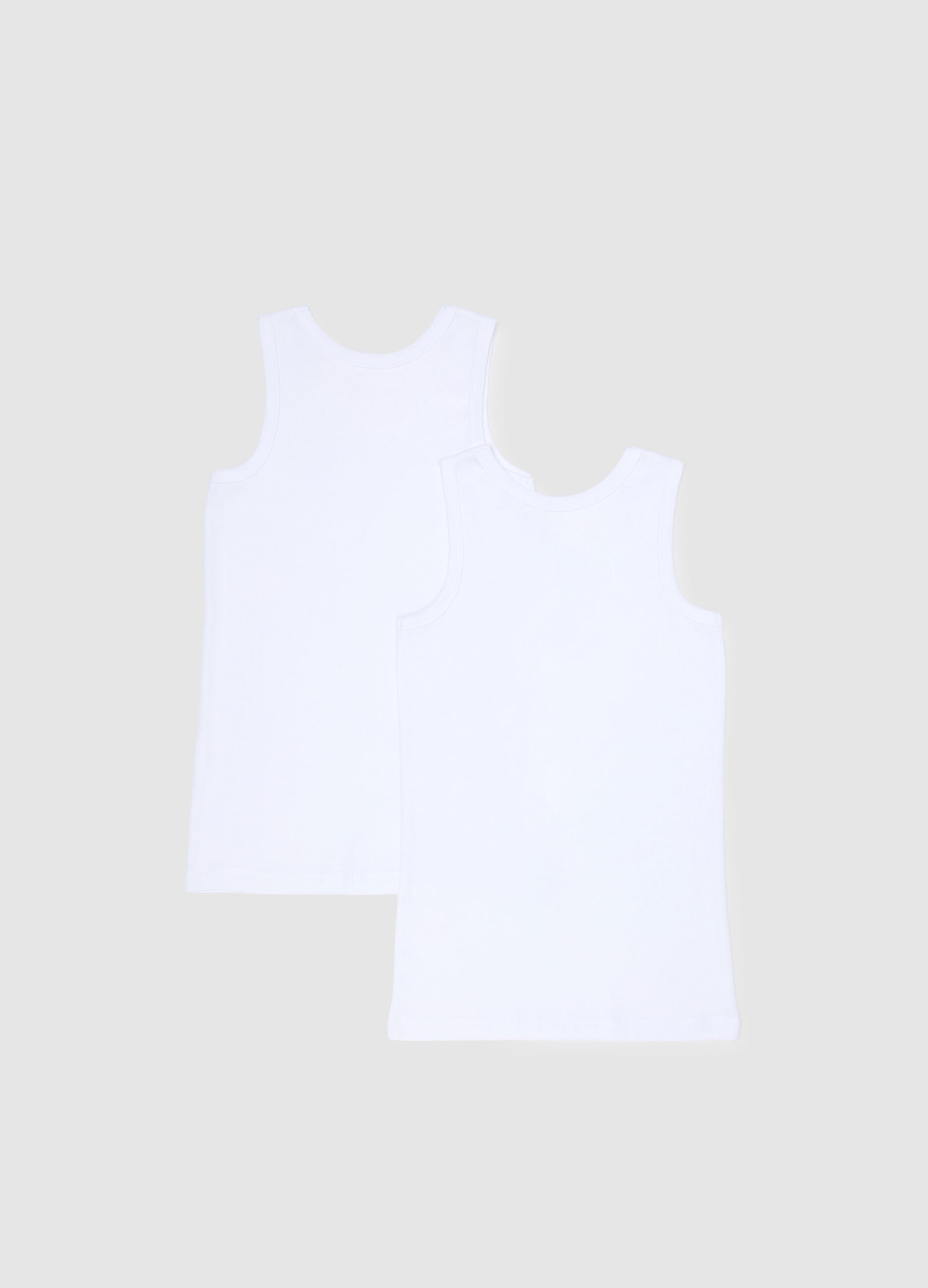 Boy's White Cotton Vests Pack - Regular Fit