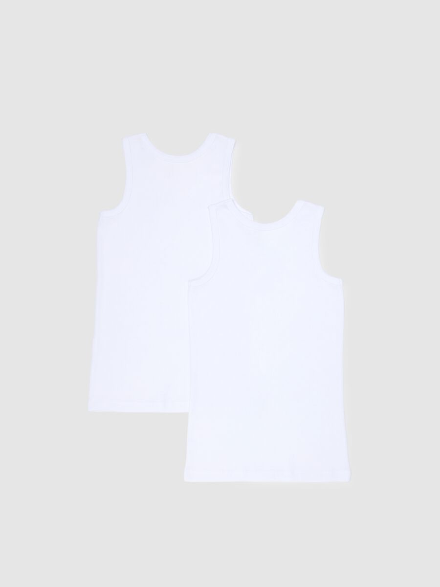 Boy's White Cotton Vests Pack - Regular Fit_1