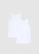 Boy's White Cotton Vests Pack - Regular Fit_1