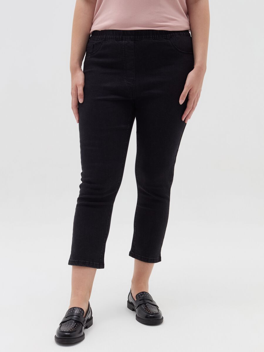 Jeggings crop con spacchetti Curvy_1