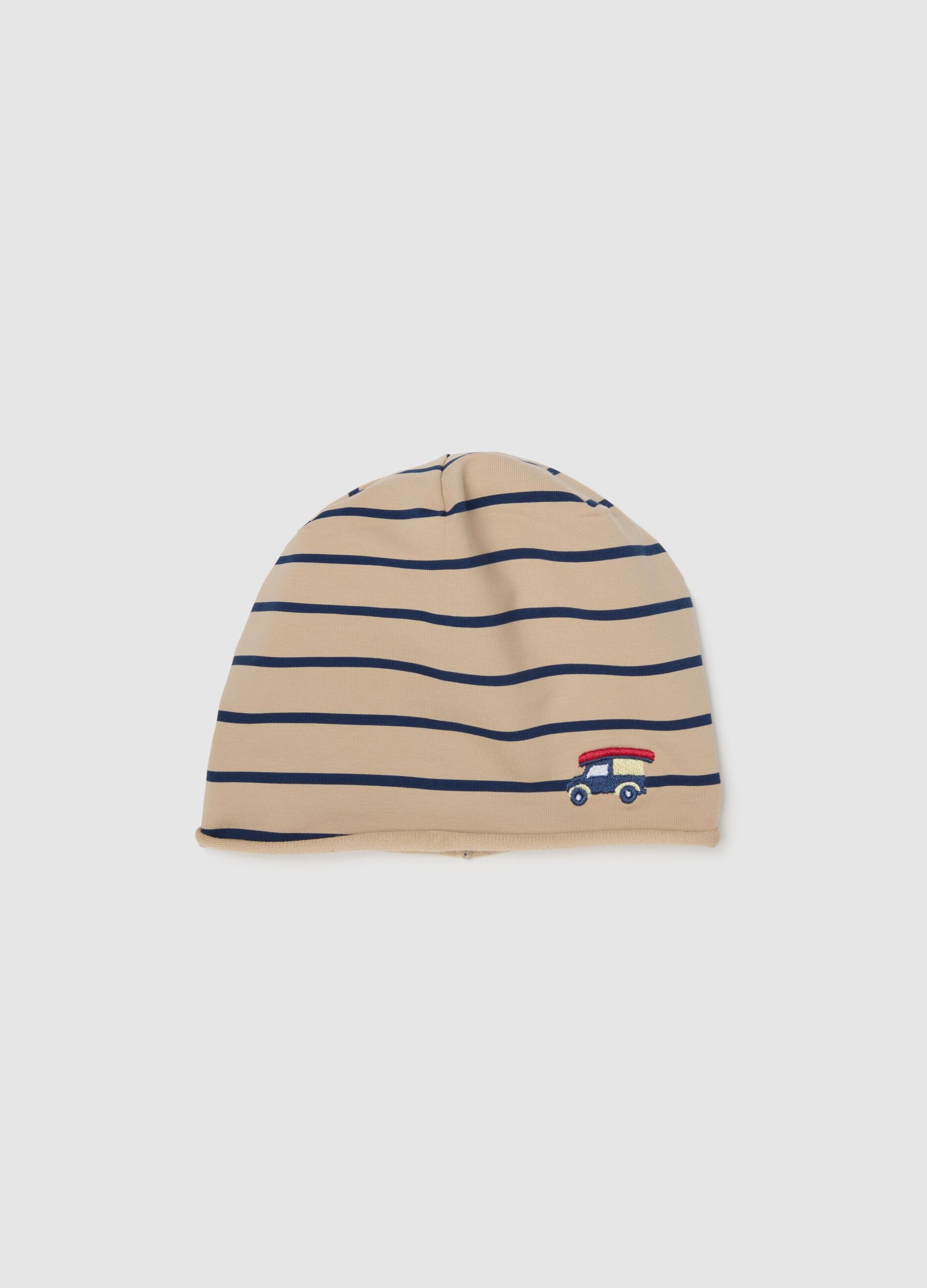 Colourful striped stretch cotton cap for children