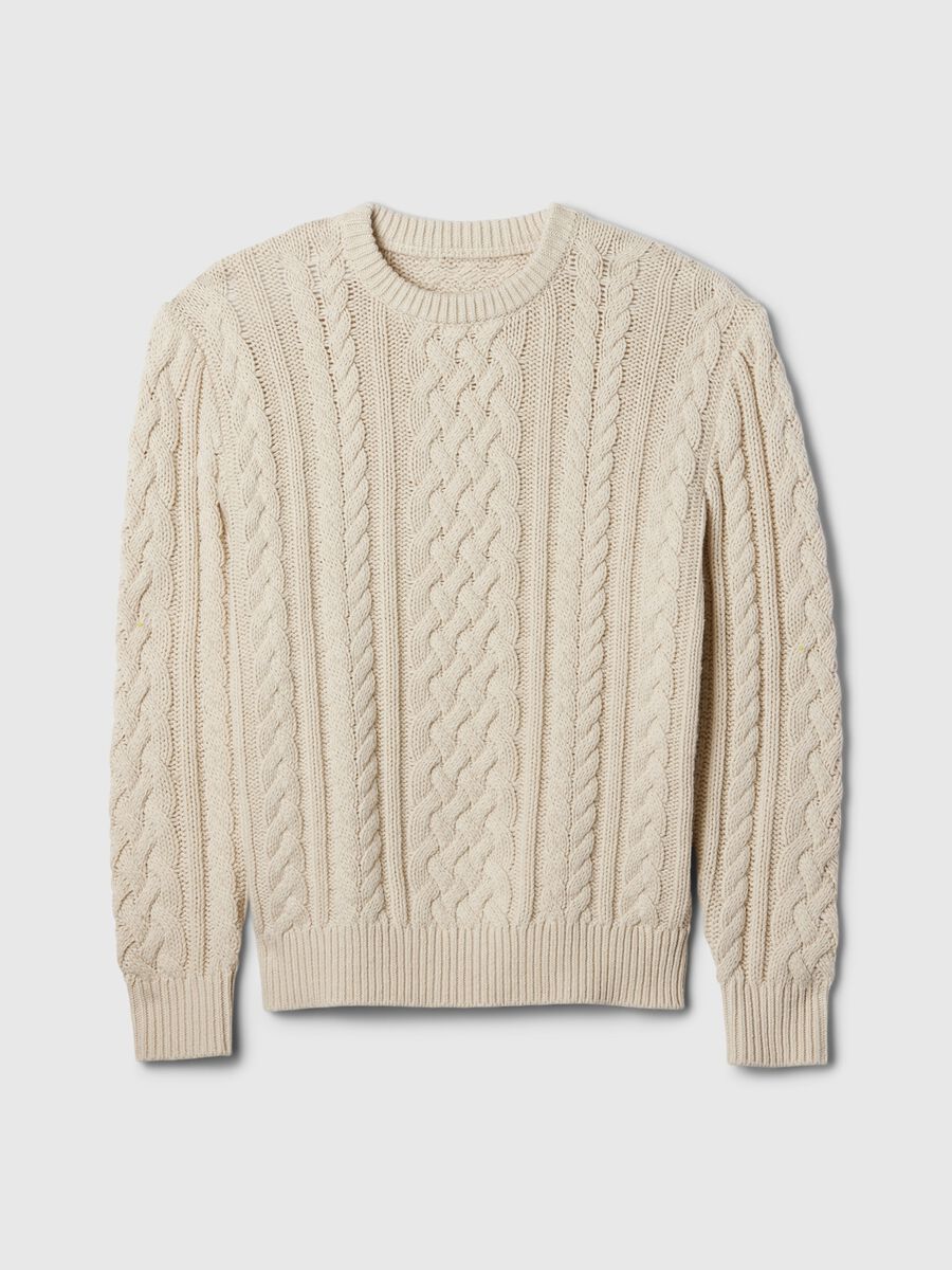 Pullover with cable-knit design_3