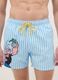 Multicolour striped swim shorts with Popeye print_1