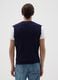 Blue knit waistcoat regular fit_2