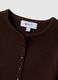 Brown viscose blend fitted cardigan_5