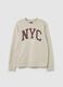 French terry sweatshirt with "NYC University” print_3