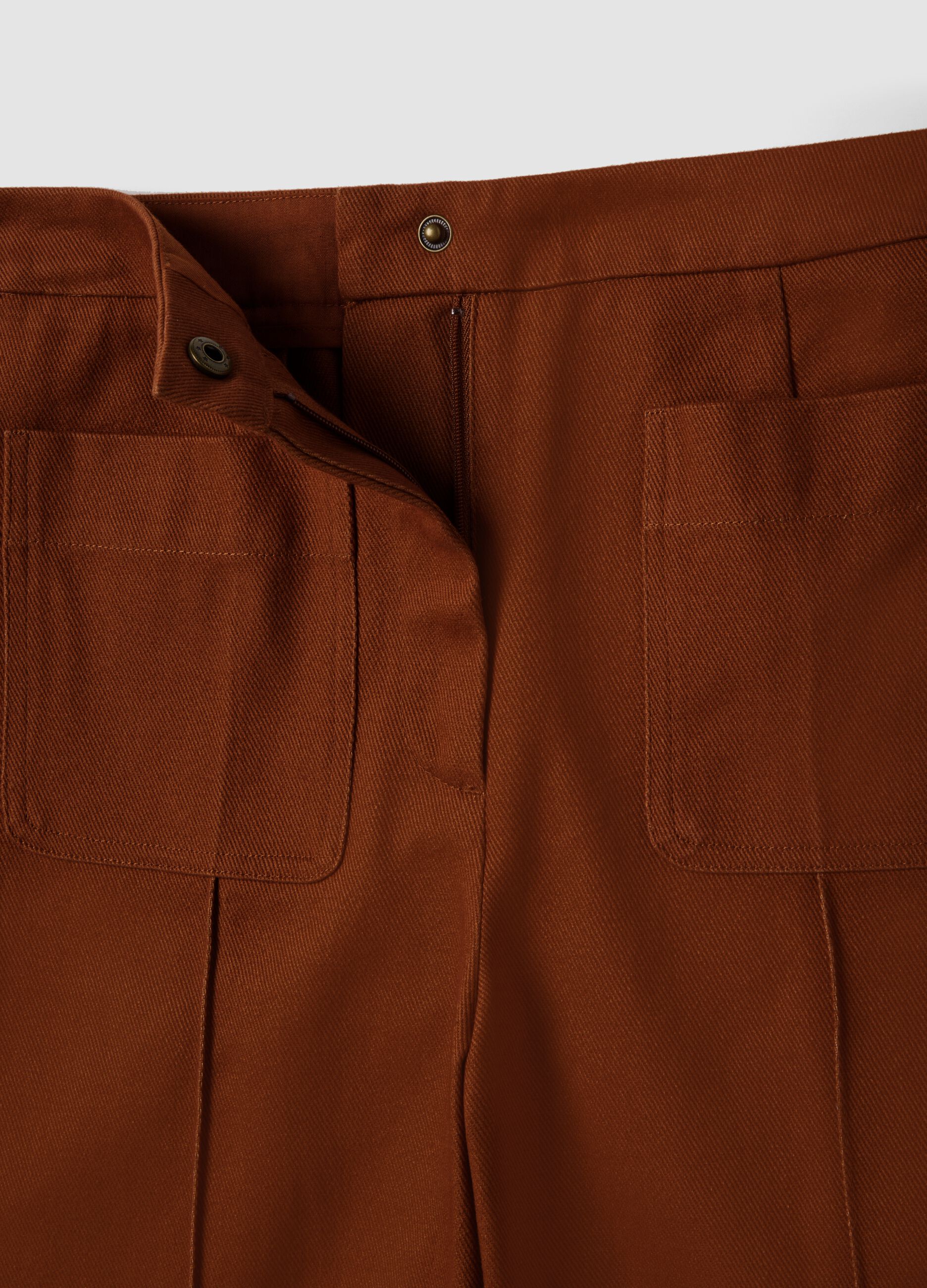 Brown pure cotton trousers