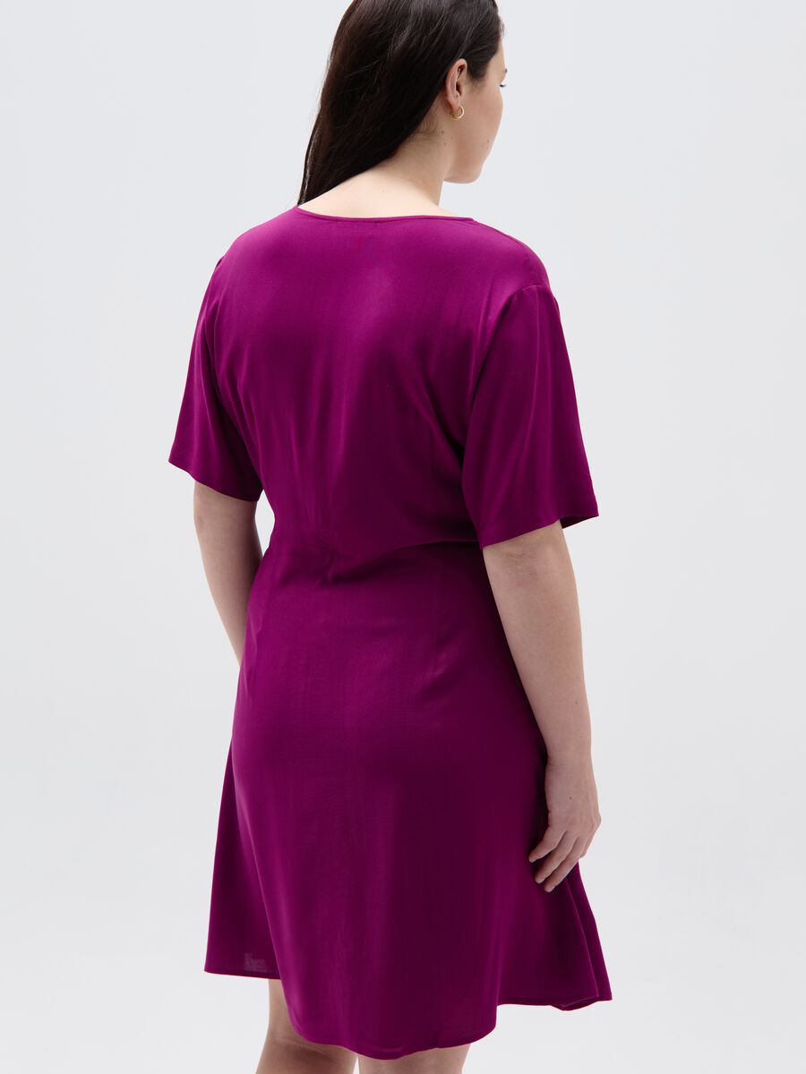 Curvy midi dress with side laces_1