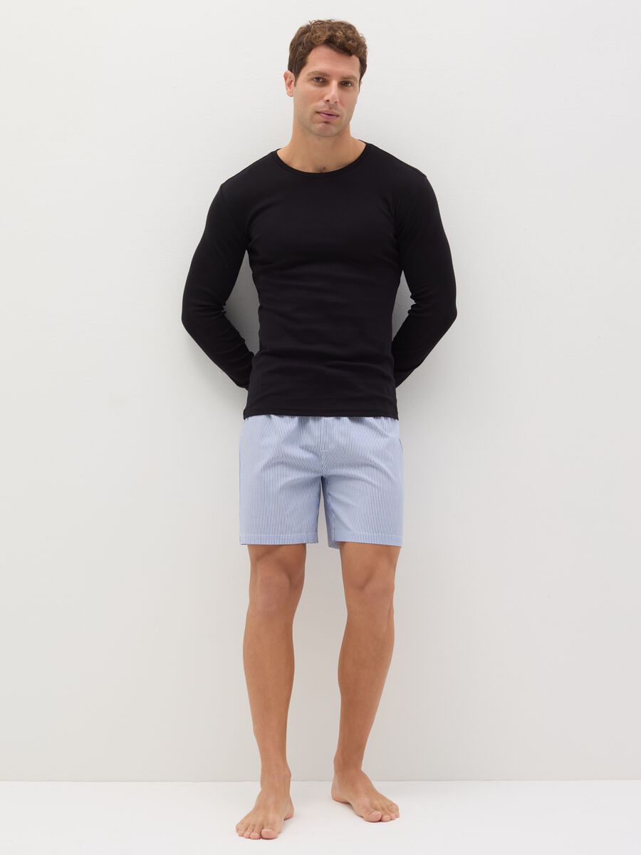 Pyjama shorts in patterned cotton_0