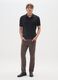 Slim fit brown cotton trousers_0