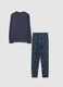 Pigiama da ragazzo in puro cotone blu regular fit con stampa PlayStation_1