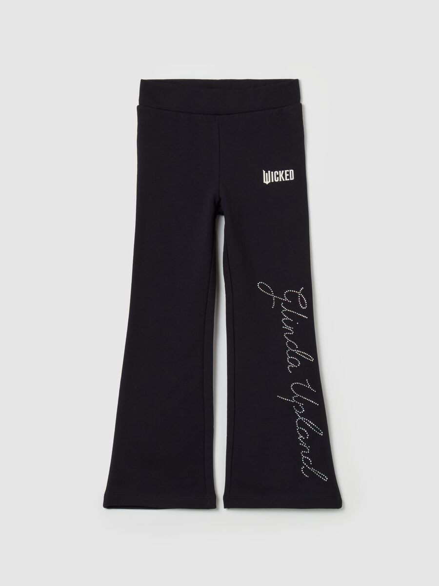 Flare-fit joggers with Wicked print with diamantés_0