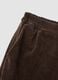 Brown wide-leg ribbed stretch viscose-blend trousers, regular fit_1