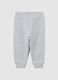 Children's grey jogger trousers in cotton blend regular fit with print_1