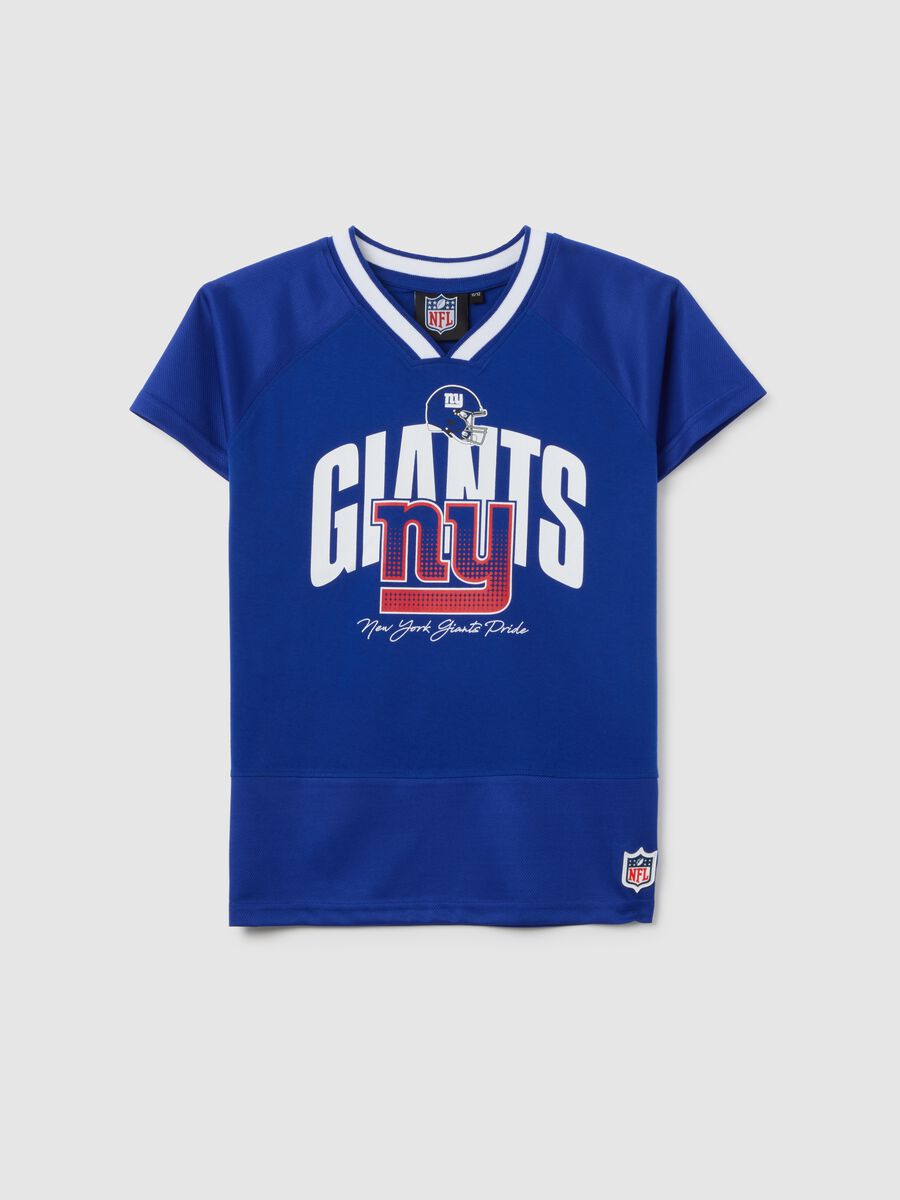 Children's blue pure cotton T-shirt with Giants logo_0