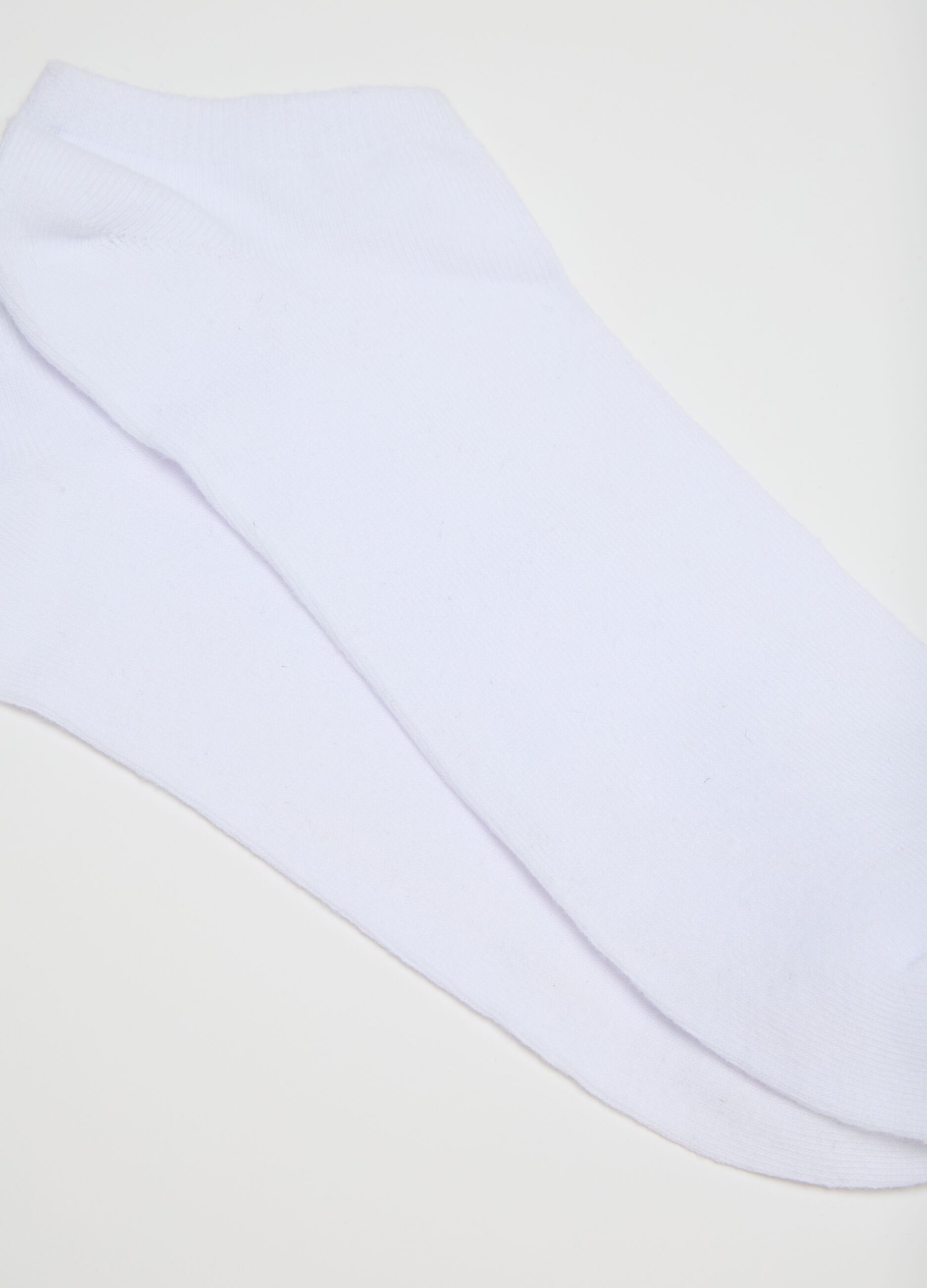 Multipack of Men's Short White Cotton Stretch Socks