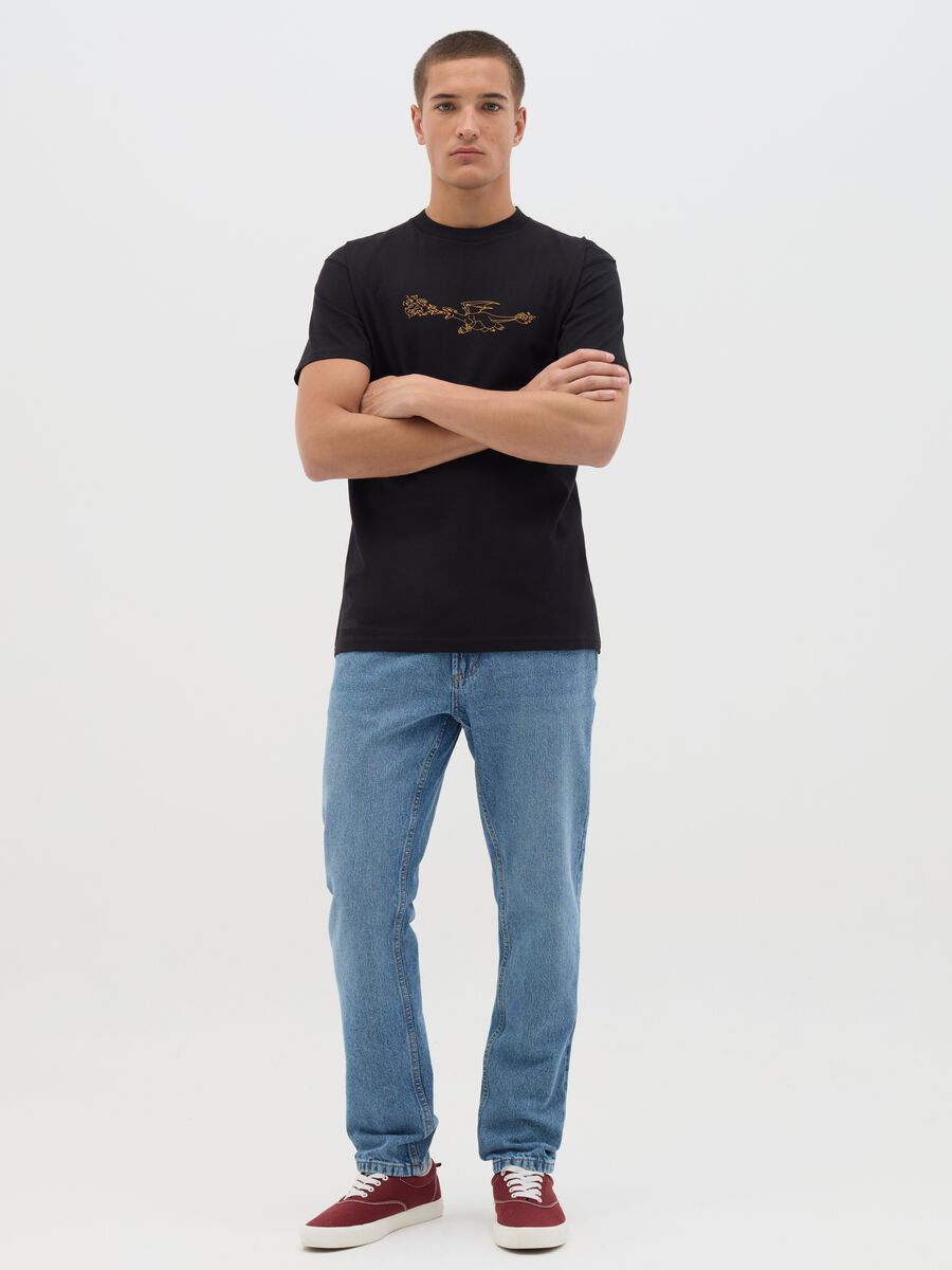 Black Manga Logo Cotton T-shirt_1